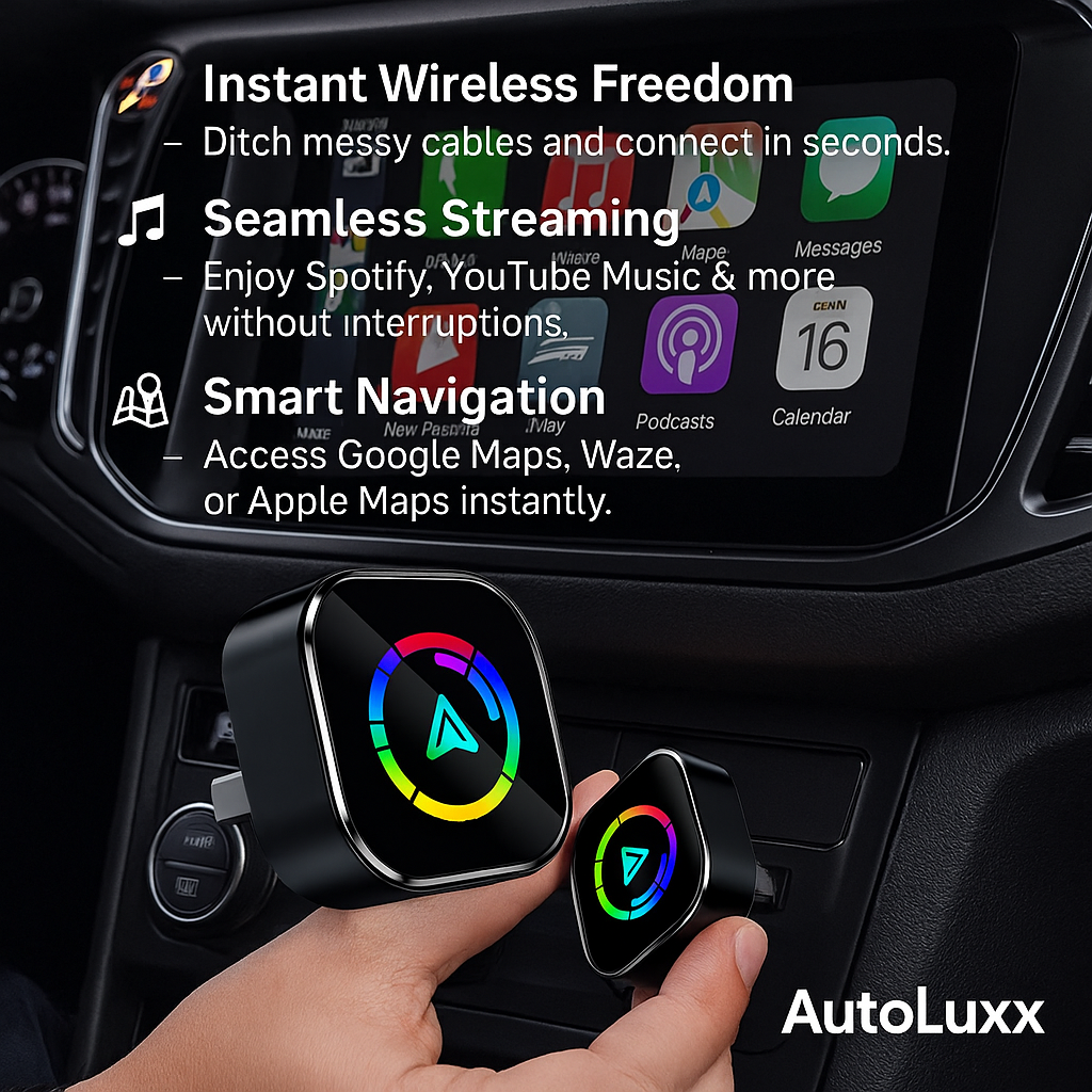 AutoLuxx Wireless CarPlay & Android Auto Adapter