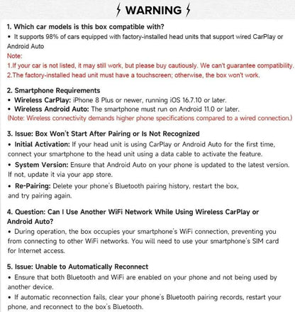 AutoLuxx Wireless CarPlay & Android Auto Adapter